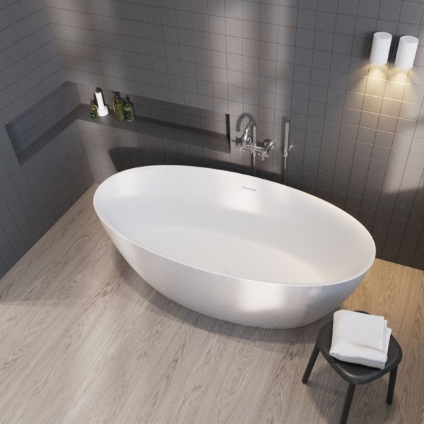 Riho Badewannen Oval - Acryl - 170 x 82 cm, freistehend, Ambiente