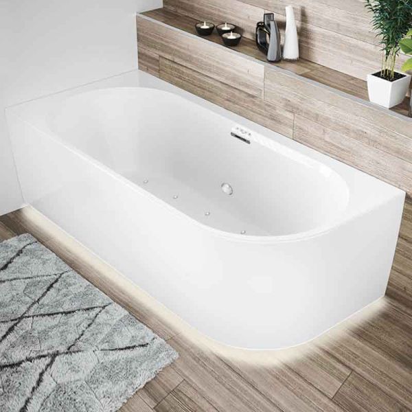 Riho Badewannen Eck-Badewanne Desire Corner Rechts mit Sparkle Mood System, Ambi