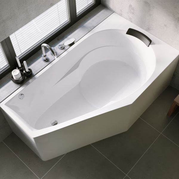 Riho Badewannen Raumspar-Badewanne Yukon Links - Acryl - 160 x 90 cm, 175 Liter,