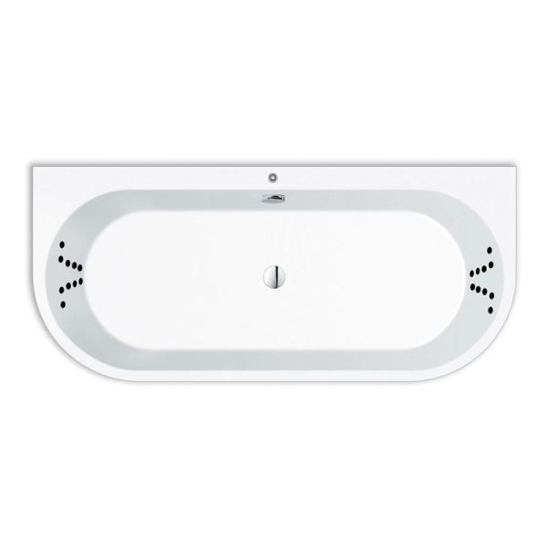 Repabad Livorno 180 x 80 cm oval f Wand, mit Aquapunktur