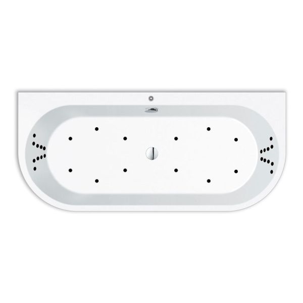Repabad Livorno 180 x 80 cm oval f Wand, mit Aqua-Comfort