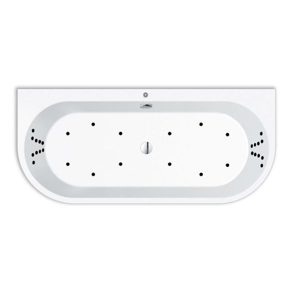 Repabad Livorno 170 x 75 cm oval f Wand, mit Aqua-Comfort