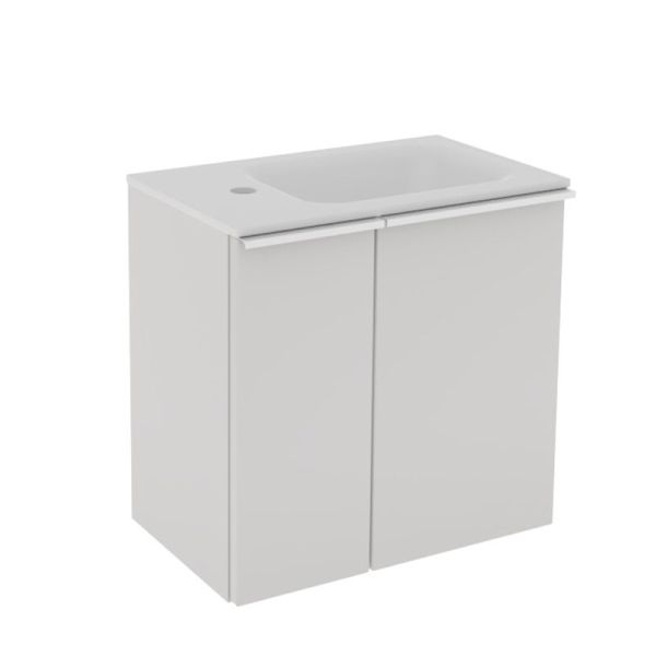 Puris For Guests Glas Waschtisch mit Unterschrank 50 cm