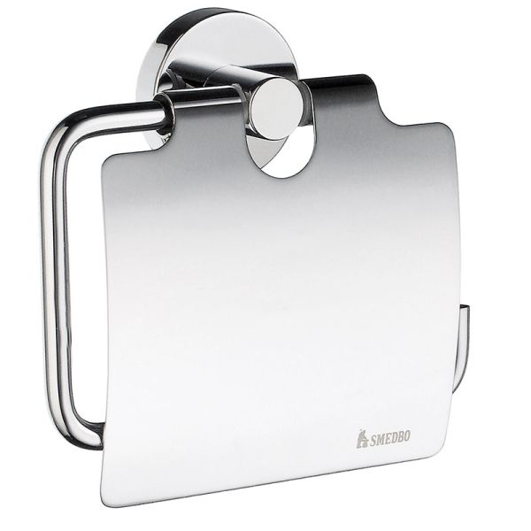 Smedbo HOME Papierrollenhalter / Toilettenpapierhalter mit Deckel