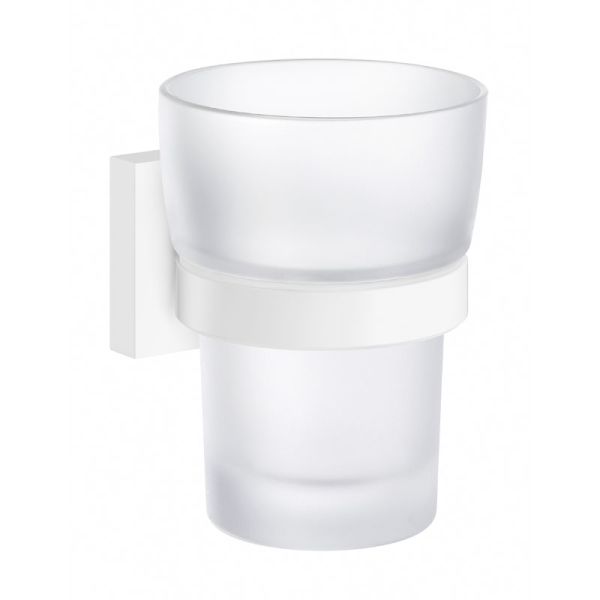 Smedbo HOUSE Zahnputzbecherhalter mit mattem Glas