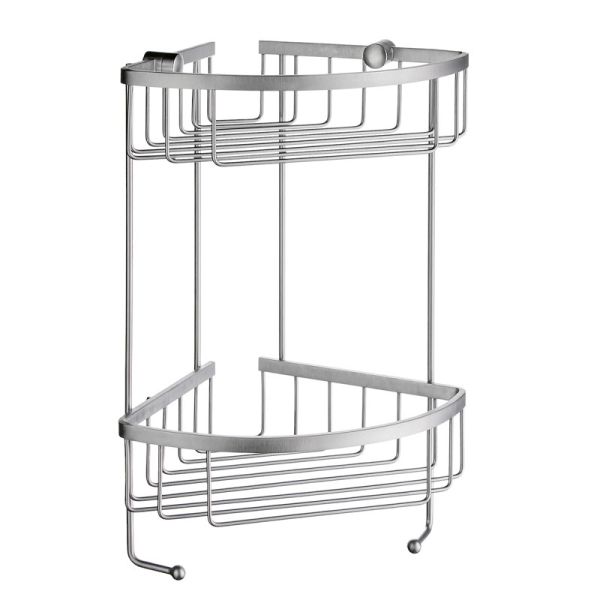 Smedbo SIDELINE Design Eckeseifenregal Doppelt mattverchromt
