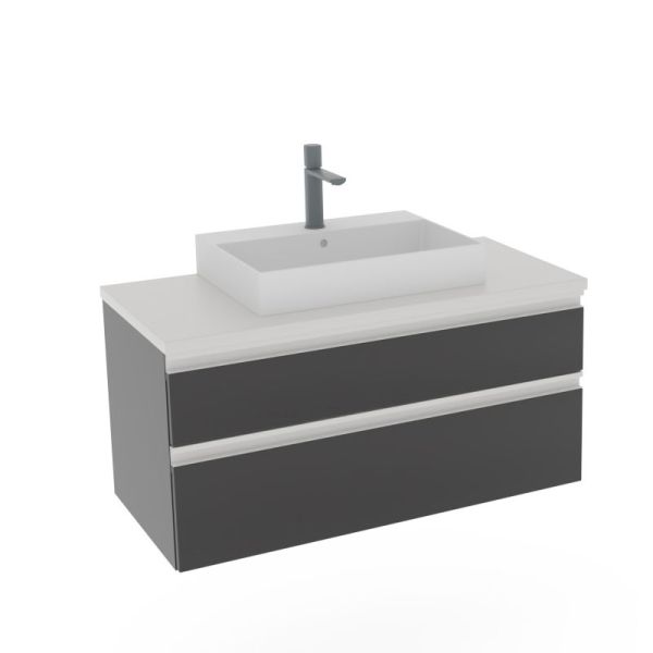Schöner Wohnen Stockholm Waschtisch mit Unterschrank Set 5 - 100,6 cm