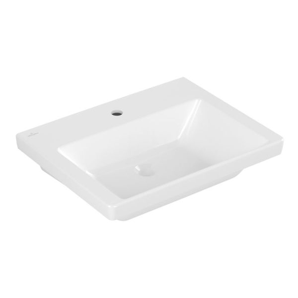 Villeroy und Boch Subway 3.0 Wandwaschtisch - 60 cm, mit Hahnloch, ohne Überlauf