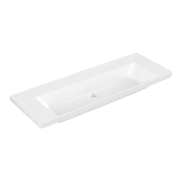 Villeroy und Boch Subway 3.0 Waschtisch 130 cm, ohne Hahnloch, ohne Überlauf