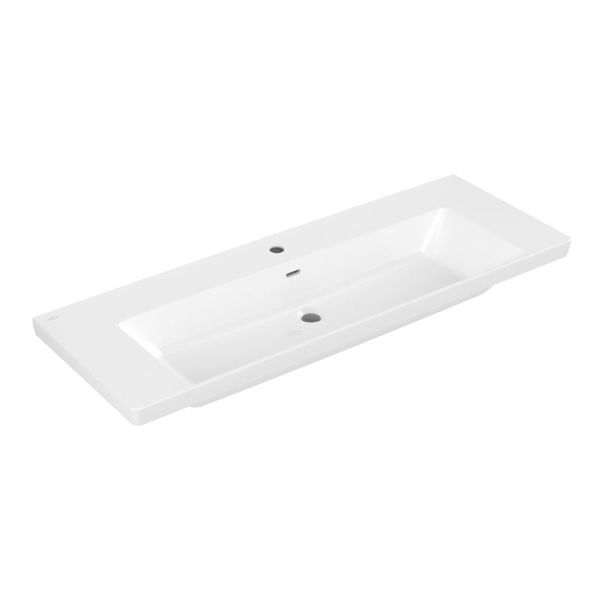 Villeroy und Boch Subway 3.0 Waschtisch 130 cm, Hahnloch, Überlauf