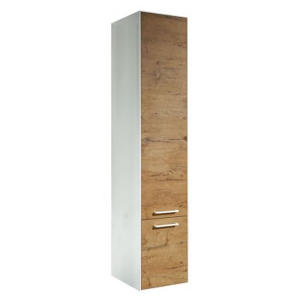 Badea Ergänzungsmöbel Hochschrank 30 cm, 1 Tür, 1 Auszug, 3 Glaseinlegeböden