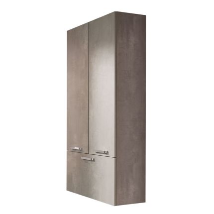 Badea Ergänzungsmöbel Hochschrank - 70 cm, 2 Türen, 1 Auszug, 3 Glaseinlegeböden