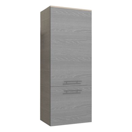 Badea Mittelschrank 50 cm, 1 Tür, 1 Auszug, 3 Glaseinlegeböden, Abdeckplatte