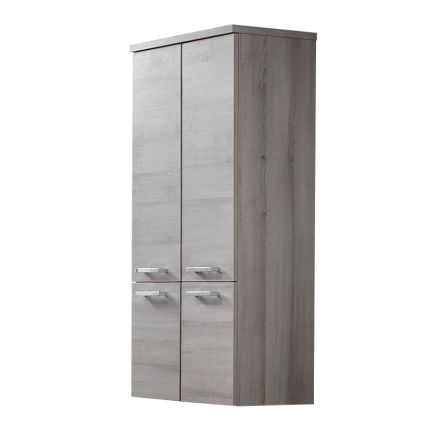 Badea Mittelschrank 70 cm, 4 Türen, 3 Glaseinlegeböden, Abdeckplatte