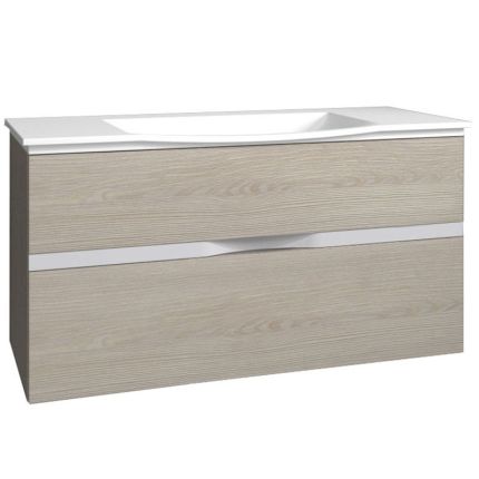 Burgbad Orell Mineralguss-Waschtisch und Unterschrank 123 cm