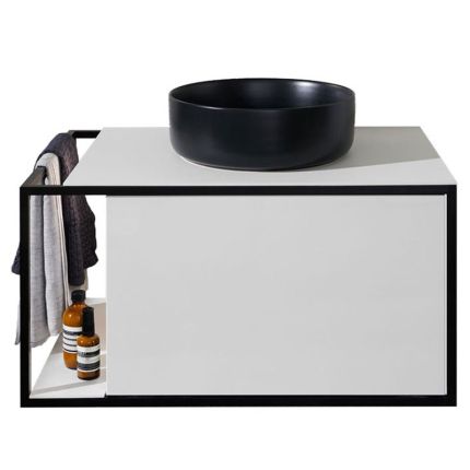 Burgbad Junit Keramik-Waschtisch mit Unterschrank 77 cm