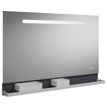 Burgbad Fiumo Flächenspiegel 120 cm Graphit / Weiß