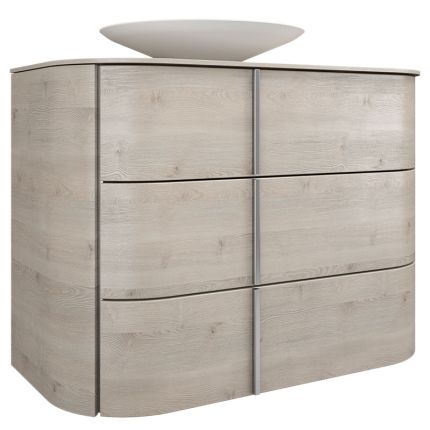 Burgbad Lavo 2.0 Aufsatzwaschtisch, Konsolenplatte, Unterschrank 101 cm