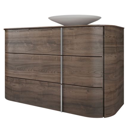 Burgbad Lavo 2.0 Aufsatzwaschtisch, Konsolenplatte, Unterschrank 121 cm