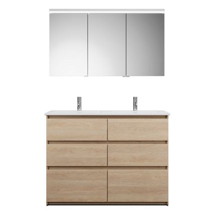 Burgbad LIN20 Badmöbel Set 123 cm Skizze