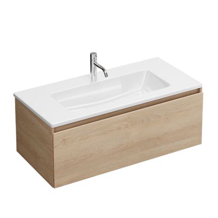 Burgbad LIN20 Waschtisch mit Unterschrank Set 93 cm Skizze