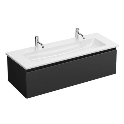 Burgbad LIN20 Doppelwaschtisch mit Unterschrank Set 123 cm