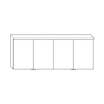 Burgbad LIN20 Spiegelschrank 180 cm Skizze