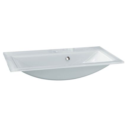 Fackelmann Glaswaschtisch 80 cm weiß