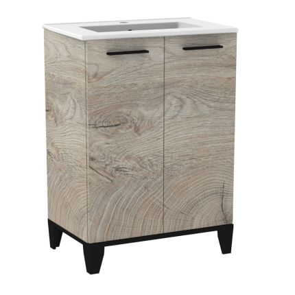 Fackelmann TE-A Waschtisch mit Unterschrank - 61,2 cm