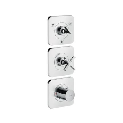 Axor Citterio Thermostat Unterputz für 3 Verbraucher mit Rosetten