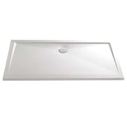 HSK Duschwanne Rechteck-Duschwanne 80x120 - superflach, Marmor-Polymer
