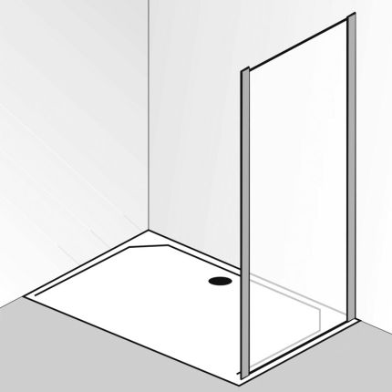 HSK Solida Seitenwand 90 cm Skizze