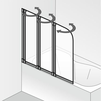 HSK Favorit Badewannenaufsatz 3 teilig
