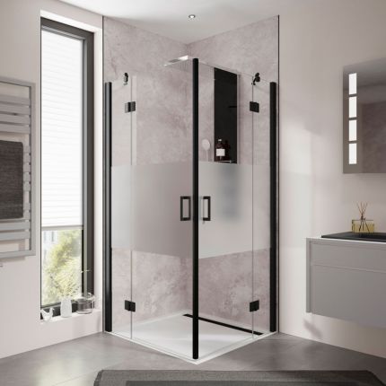 HSK Aperto Dusche mit Eckeinstieg - 2 pendelbare Drehtüren und 2 Festelemente