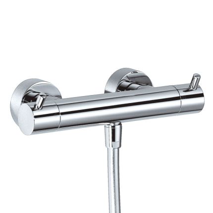 HSK Shower und Co Thermostat Aufputz / Sicherheits-Duschthermostat Rund, chrom