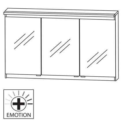 Laguna Spiegelschränke Spiegelschrank - 100 cm Skizze