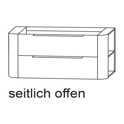 Laguna Orbis Waschtischunterschrank - 131 cm Skizze