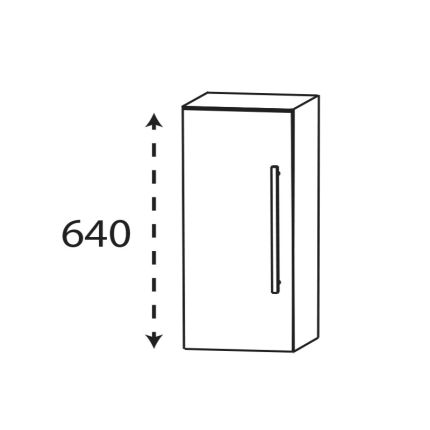 Laguna Ergänzungsschrank Highboard - 40 cm Skizze