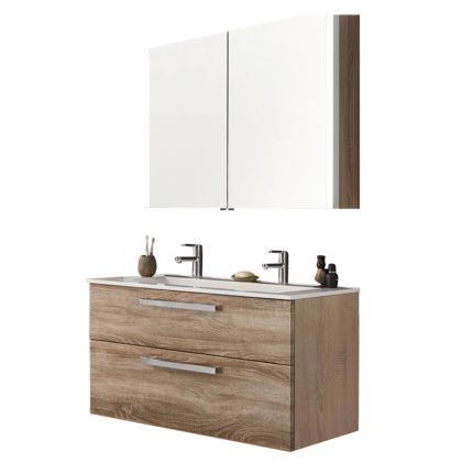 Laguna Life plus Badmöbel Set 4 - 123,2 cm mit Doppel-WT