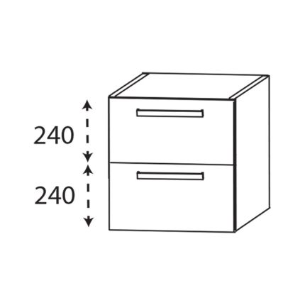 Laguna Platino 2.0 Plattenunterschrank - 50 cm Skizze