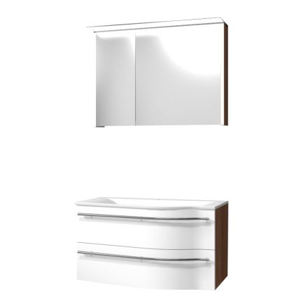 Laguna Laola Badmöbel Set 90 cm mit Spiegelschrank links