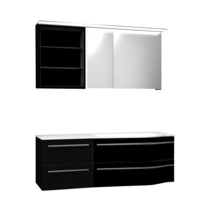 Laguna Laola Badmöbel Set 140 cm mit Spiegelschrank Serie B links