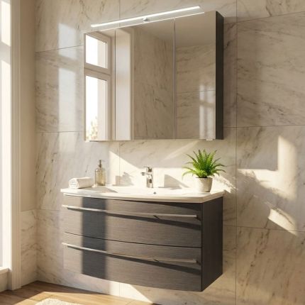 Marlin Bad 3040 - CITYplus Badmöbel Set 10 - 91 cm Ambiente