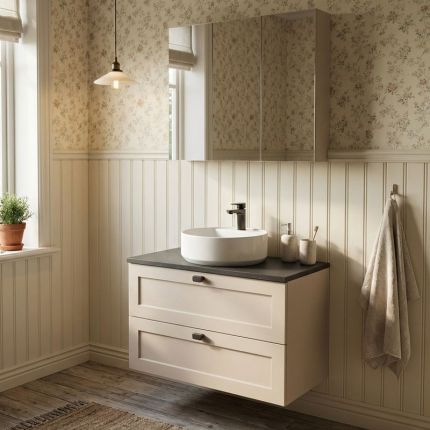 Nobilia Country Badmöbel Set 15 - 90 cm Ambientebild
