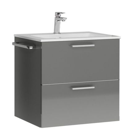 Nobilia Pure Mineralguss-Waschtisch mit Unterschrank Set 61 cm
