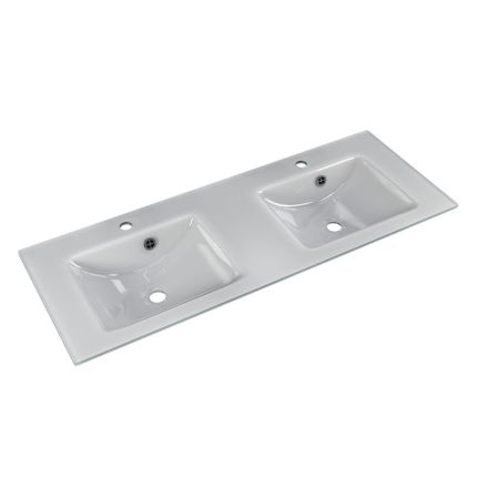 Pelipal Serie 6110 Glas-Doppelwaschtisch 121 cm