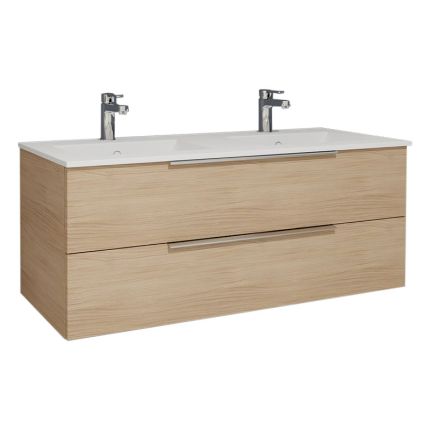Pelipal Serie 6110 Doppelwaschtisch mit Unterschrank Set 121 cm