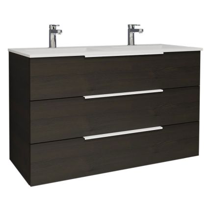 Pelipal Serie 6110 Doppelwaschtisch mit Unterschrank Set 121 cm
