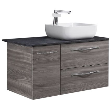 Pelipal PCON Aufsatzbecken mit Waschtischplatte und Unterschrank 107 cm