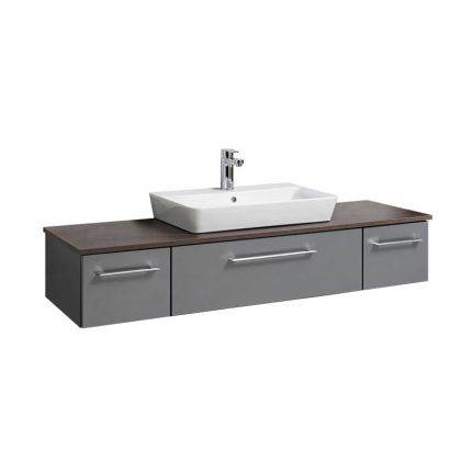 Pelipal PCON Aufsatzbecken mit Waschtischplatte und Unterschrank 137 cm
